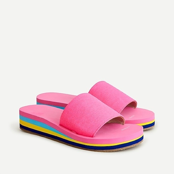 J. Crew Shoes - NEW J.Crew Platform EVA slide sandals pink